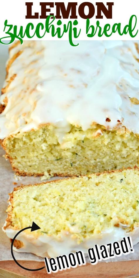 Enjoy a slice of this incredibly sweet and moist Lemon Zucchini Bread for breakfast, brunch or as an evening treat! It won't disappoint! Bread For Breakfast, Lemon Zucchini Bread, Lemon Zucchini, Shugary Sweets, Lemon Bread, Zucchini Bread Recipes, Chocolate Caliente, Filing Cabinets, Easy Bread