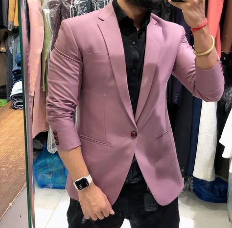 Pastel Colour Blazers For Men, Pink Coat For Men, Onion Colour Suit Men, Coat Pant For Men Suits Farewell, Pink Blazer Outfit Men Wedding, Blazer Outfits Men For Wedding, Lavender Blazer Outfit Men, Sky Blue Blazer Outfit Men Wedding, Blazer Ideas For Men