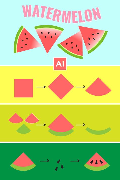 Adobe Illustrator Easy Art, Basic Illustration Adobe Illustrator, Illustrator Shapes Design, Illustrator For Beginners, Easy Illustrator Designs, Easy Graphic Design Ideas, Easy Adobe Illustrator Ideas, How To Illustration, Adobe Illustrator Ideas For Beginners