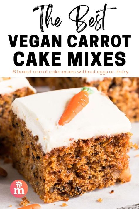 Treat yourself to a delicious vegan carrot cake! Here are 5 boxed vegan carrot boxed cake mixes to make your baking experience easier than ever. Indulge in a guilt-free, dairy and egg-free carrot cake now - get baking! Egg Free Carrot Cake, Ultimate Carrot Cake Recipe, Spice Cake Mix Recipes, Cake Recipe Homemade, Carrot Cake Recipe Homemade, Carrot Cake Dessert, Best Carrot Cake Recipe, The Best Carrot Cake, Vegan Carrot Cake