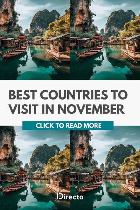 When it comes to planning your November getaway, these ten countries offer a wide range of experiences. Pack your bags and embark on an autumn adventure to one of these ideal countries to visit in November. More information on the link⬆️ Top countries to visit in November | November travel destinations | Places to go in November | Where to travel in November | November vacation spots | Best places for November holidays | November tourism hotspots | Recommended November trips Holidays In November, November Travel Destinations, What To Do In November, Best Places To Visit In November In Us, November Travel Destinations In Us, Where To Travel In November, Best Places To Travel In November, Best Places To Visit In November, Best November Vacations