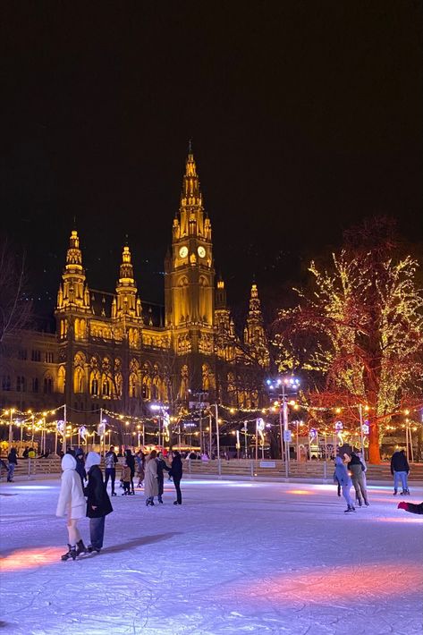 #vienna #rathaus Vienna Austria December, Vienna During Winter, Vienna In November, Vienna City Aesthetic, Vienna In December, Vienna At Christmas, Vienna Winter Aesthetic, Vienna Christmas Aesthetic, Vienna Austria Christmas