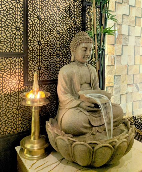 Budha Statchu Interior, Statue For Home Decor, Buddha Statue Decor, Buddha Statue Garden, Buddha Statue Home, Buddha Home Decor, Image Zen, Outdoor Wall Fountains, Buddha Decor