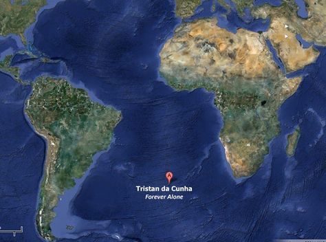 Tristan da Cunha- The Most Remote Island in the World.  2,1816 k from the nearest land, South Africa. Midway Islands, Human Settlement, Saint Marys, Remote Island, Tristan Da Cunha, St Helena, Weird Pictures, Atlantic Ocean, The Atlantic