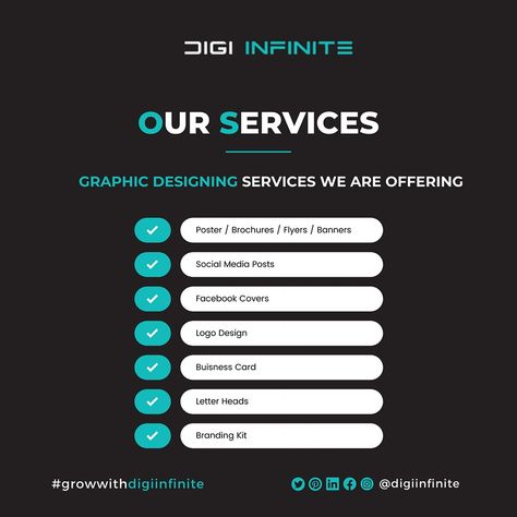 Use our excellent graphic design services to revolutionise your brand! We create graphics that connect with your audience, from intriguing logos to striking social media images. Boost your marketing strategy with our artistic proficiency. Let's realise your dream together! #digiinfinite #growuptoinfinite #graphicdesign #graphicservices #marketingagency Our Services Design Graphics, Dream Together, Create Graphics, Social Media Images, Media Images, Our Services, Graphic Design Services, Marketing Agency, Design Services