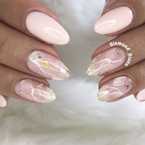 Gel Nails Neutral, Marble Nail Art Designs, Rose Quartz Nails, Nail Journey, Nails Boho, Water Marble Nail Art, Quartz Nails, Classic Glam, Pink Chrome Nails