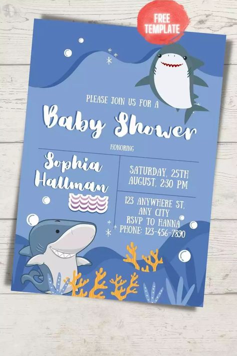 Shark themed baby shower is a good theme for boys, especially if you are looking to make a party with refreshing drinks during the hot weather. and have a lot Baby Shark Baby Shower Ideas, Shark Themed Baby Shower Ideas, Shark Baby Shower Theme, Shark Baby Shower Ideas, Themed Baby Shower Ideas, Shark Baby Shower, Shark Party Decorations, Shark Cake, Baby Boy Shower Favors