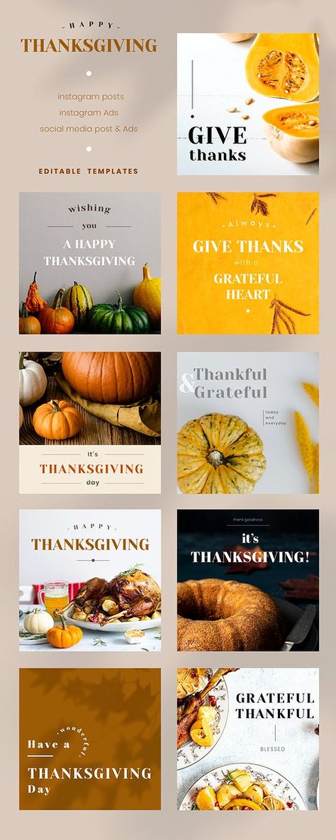 Happy Thanksgiving Social Media Post, Thanksgiving Social Media Post Design, Thanksgiving Posts Social Media, Thanksgiving Social Media Post, Thanksgiving Instagram Post, Thanksgiving Social Media, Food Instagram Post, Thanksgiving Ads, Dr Post