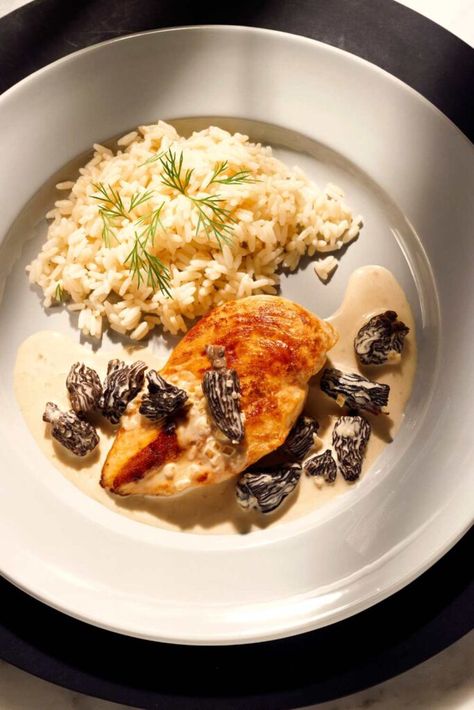 Ina Garten Chicken With Morels Morel Recipes, Ina Garten Chicken, Oven Roasted Chicken Breast, Morel Mushrooms, Morel Mushroom, Roasted Chicken Breast, Oven Roasted Chicken, Deli Meats, Mushroom Sauce