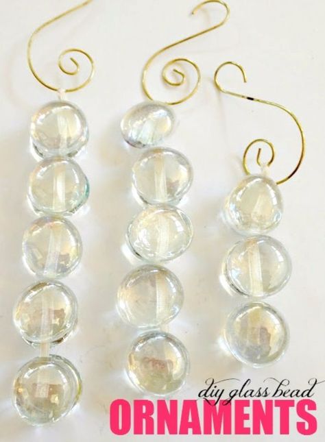 DIY Ideas With Beads - DIY Glass Bead Ornament - Cool Crafts and Do It Yourself Ideas Made With Beads - Outdoor Windchimes, Indoor Wall Art, Cute and Easy DIY Gifts - Fun Projects for Kids, Adults and Teens - Bead Project Tutorials With Step by Step Instructions - Best Crafts To Make and Sell on Etsy Bead Ornaments, Christmas Bling, Beautiful Ornaments, Rustic Glam, Ornament Ideas, Glam Decor, Xmas Ideas, Stone Crafts, Beaded Ornaments