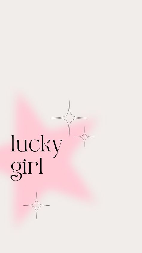 Lucky Girl Wallpaper, Iphone Wallpaper Photos, Pink Wallpaper Iphone, Pretty Wallpaper Iphone, Lucky Girl, Girl Wallpaper, Screen Wallpaper, Ipad Wallpaper, الرسومات اللطيفة