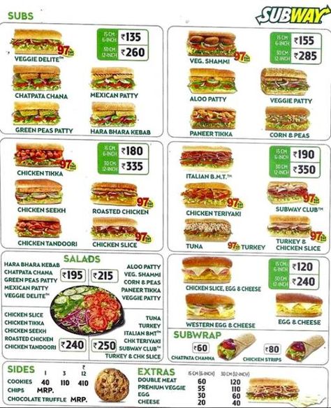 Subway, Hinjawadi, Pune menu Subway Salad Ideas, Subway Menu Board, Subway Menu Sandwiches, Subway Menu, Subway Salad, Veg Sandwich, Sandwich Menu, Salad Menu, Subway Sandwich