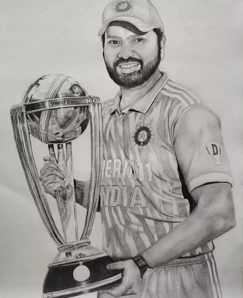 Rohit Sharma Sketch, Pencil Sketches Easy, 30 Day Drawing Challenge, Motorcycle Drawing, Pencil Sketching, Boho Art Drawings, Pencil Sketch Drawing, Pencil Sketch Images, Rohit Sharma