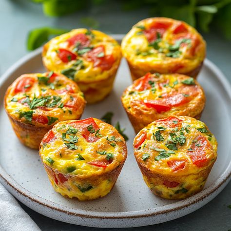 Mini frittata muffins are the ultimate combination of healthy, delicious, and convenient. Perfect for breakfast, brunch, or even a mid-day snack, these bite-sized muffins are packed with protein, vegetables, and ... Read more Muffin Pan Frittata, Omelette Muffins Breakfast, Omelet Muffins Recipe, Mini Frittata Muffins, Mini Muffin Egg Bites, Coquette Recipes, Frittata Bites, Breakfast Finger Foods, Frittata Muffins