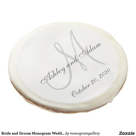 Bride and Groom Monogram Wedding Cookie Monogrammed Wedding Cookies, Bride And Groom Cookies, Cookies Drawing, Groom Cookies, Small Private Wedding, Olive Branch Wedding, Wedding Shower Cookies, Waffle Bar, Wedding Cookie