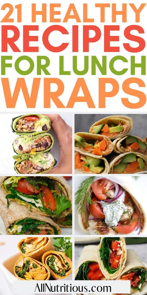 Healthy Wrap Recipes, Wrap Recipes For Lunch, Healthy Lunch Wraps, Healthy Wrap, Chicken Wrap Recipe, Wraps Recipes Easy, Wraps Recipes Healthy, Recipes For Lunch, Low Carb Wraps