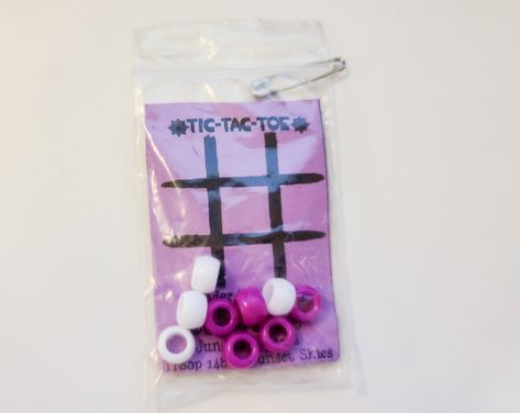 Tic Tac Toe Pin SWAPs Tic Tac Toe Board, Tic Tac Toe, Girl Scout, Tic Tac, White Beads, Pink And White, Markers, Beads, Pink