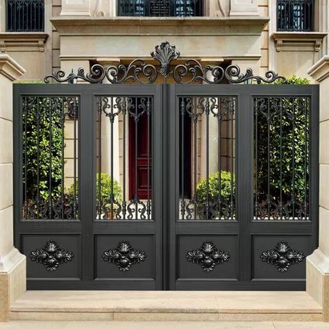 Modern Main Gate Designs, Luxury Entrance, Tor Design, Porte In Ferro, Gate Designs Modern, Modern Gate, Steel Gate Design, Front Gate Design, Entrance Gates Design