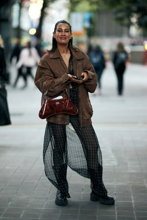 Sheer Patchwork, 2024 Street Style, London Fashion Week Street Style, London Street Style, Street Style Trends, London Street, Cool Jackets, September 2024, Style Trends