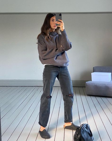 Marianne on Instagram: “Prematurely dug out the ripped jeans from the summer wardrobe.” Dug Out, White Knit Top, Hem Leggings, Black Slip Dress, Brand Shop, Strapless Midi Dress, Satin Midi Dress, Faux Leather Pants, Black Slip Ons