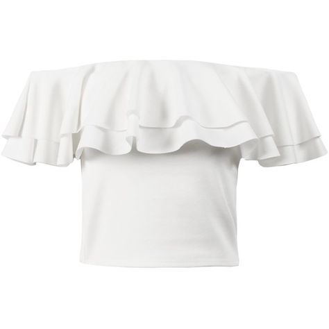 Sans Souci Ruffled off the shoulder crop top ($19) ❤ liked on Polyvore featuring tops, white, off the shoulder ruffle top, off-shoulder ruffle tops, tiered ruffle top, white off the shoulder top and off the shoulder crop top Ruffled Off The Shoulder Top, White Ruffled Top, Satin Top Outfit Classy, Fancy White Tops, White Ruffle Crop Top, Satin Top Outfit, Pink Bday, Off The Shoulder White Top, Bday Fits