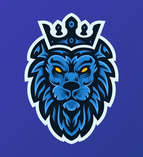 Elegant blue lion king mascot esport log... | Premium Vector #Freepik #vector Blue Lion Wallpaper, Motivational Quotes Lion, King Mentality, Inspirational Quotes Strength, Leon Logo, Lion Blue, Dp Quotes, Old Lion, Lion Kingdom