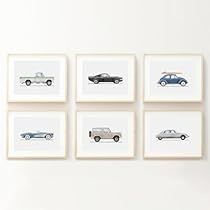 Room Decor Retro, Car Nursery, Art Transportation, Car Prints, Cars Room, Boys Room Wall Art, Toddler Boys Room, Car Wall Art, Retro Car