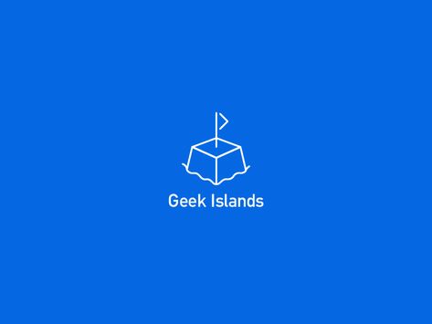 Geek Islands logo by Befoolish Island Logo Design, Food Logos, Rice Dumpling, Future Islands, Dot Logo, Banks Logo, Island Logo, Beer Logo, 2d Design