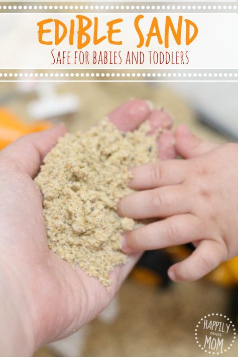 These sensory play sands, doughs, finger paints and slimes are entertaining and… Edible Sand, Activities For Babies, Baby Sensory Play, Toddler Sensory, Toddler Snacks, Toddler Play, Toddler Fun, Baby Sensory, Baby Learning