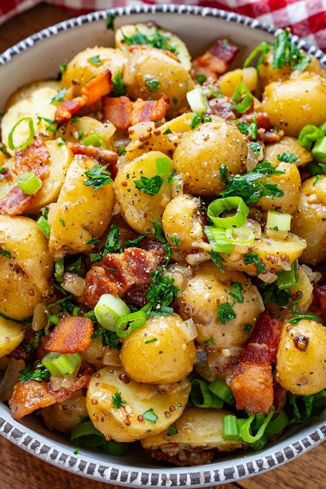 Warm German Potato Salad Uk Dinner Ideas, Warm German Potato Salad With Bacon, Warm Potato Salad Earls, German Mashed Potatoes, Special Salads Recipes, Midweek Dinner Ideas, Sides For Bbq, Best Potato Salad Ever, Bavarian Potato Salad