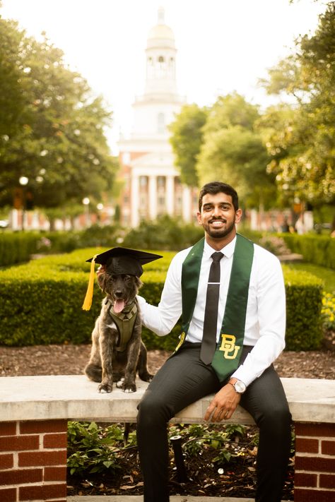 What is more fun than bringing your pet to take part in your senior photos? baylor, sicem, senior, graduate, graduation, college, texas, dog, grad cap, graduation pics, photography, photo, waco, nature, photographer, photoshoot, highschool graduation, photoshoot Grad Photoshoot With Dog, Graduation Pictures Ideas For Guys, Graduation Guy Pictures, Mens Graduation Photos, Guy College Graduation Pictures, Boy Graduation Poses, Grad Photos Men, College Graduation Pictures Men, Graduation Pictures For Men