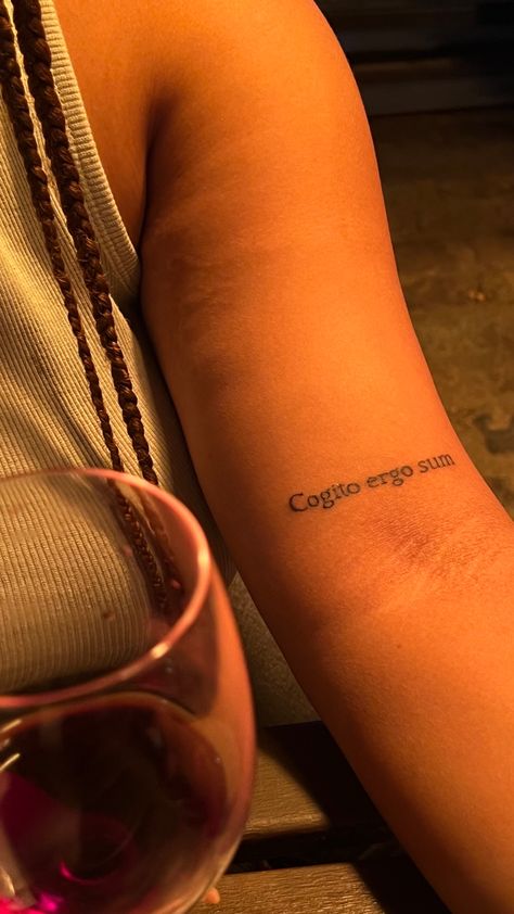 Philosophy Tatoos, Tattoos Philosophy, Philosophers Tattoo, Philosophy Quotes Tattoo, Tattoo Ideas Philosophy, Aristotle Tattoo, Philosophy Tattoos Ideas, Philosophy Tattoo Ideas, I Think Therefore I Am Tattoo