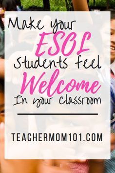 Teaching ESOL is the most rewarding job! Here are some tips to help you make your EL students feel welcome in your classroom! Esol Resources, Teaching Ell Students, Teaching Esl Students, Esol Classroom, Daycare Curriculum, Teaching English Language Learners, Esl Teaching Resources, Ell Students, Responsive Classroom