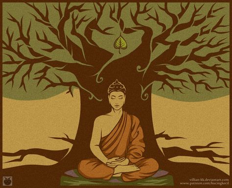 Bodhi Tree Drawing, Bodhi Tree Art, Happy Vesak Day, Happy Vesak, Minion Drawing, Vesak Day, Buddha Art Drawing, Siddhārtha Gautama, Bodhi Tree