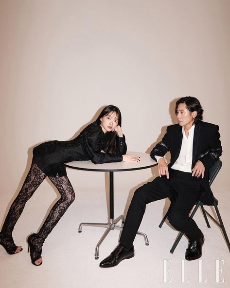 Shin Hakyun, Chun Woo Hee, Edgy Fashion Photography, Wedding Korea, Korean Photoshoot, Korea Magazine, Magazine Collection, Studio Poses, Elle Korea