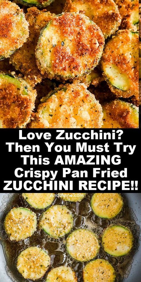 Love zucchini? Then you must try this amazing crispy pan fried zucchini recipe! It's the perfect summer side dish with fresh garden zucchini. You'll get crispy outsides with juicy zucchini inside. Cheesy Pan Fried Zucchini, Zucchini Recipes Fried, Garden Zucchini Recipes, Fried Zucchini Chips Recipe, Fun Zucchini Recipes, Italian Fried Zucchini, Different Ways To Make Zucchini, Fried Zucchini With Cornmeal, Cheesy Pan Fried Zucchini Rounds