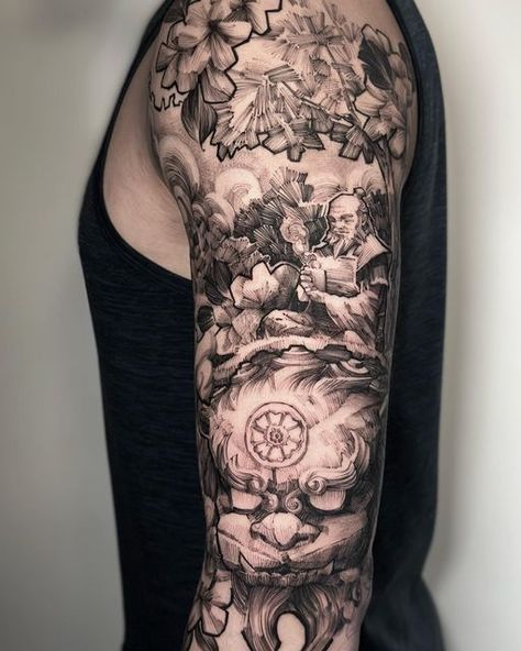 Avatar The Last Airbender Sleeve Tattoo, Earth Bender Tattoo, Uncle Iroh Tattoo Ideas, Ty Tattoo, Tøp Tattoos, Last Airbender Tattoo, Airbender Tattoo, Tattoo Soul, Avatar Manga