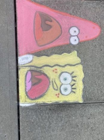 Drawing Spongebob, Driveway Art, Easy Chalk Drawings, Street Chalk Art, Chalk Activities, Fun Chalk Art, Zestaw Ikon, Chalk Design, Chalk Wall