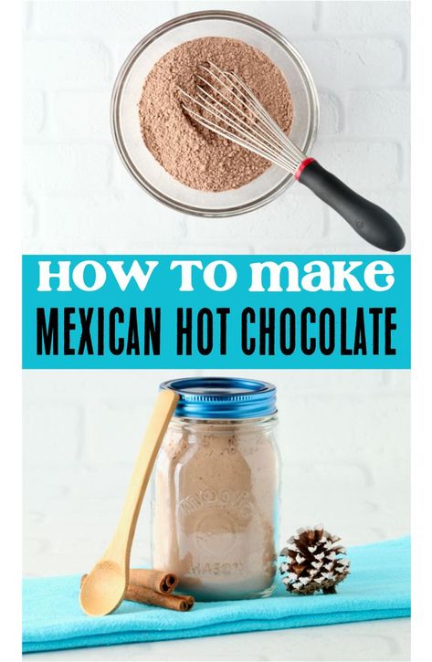 Hot Chocolate Mason Jar Recipe, Easy Hot Chocolate Mix Recipe, Hot Chocolate Mix Recipe Dry, Mexican Hot Chocolate Mix Recipe, Hot Chocolate Mix Recipes Dry, Mexican Hot Chocolate Mix, Hot Cocoa Mix Gift, Diy Hot Chocolate Mix, Easy Hot Chocolate