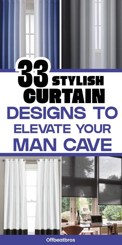 Struggling to find the perfect curtains for a man cave? Check out these stylish Man Cave Curtain Ideas that add personality and charm. Save this pin for easy access to fabulous Men’s Bedroom Curtains! Man Cave Curtain Ideas, Sports Man Cave, Ultimate Man Cave, Amazing Man, Bedroom Curtains, Stylish Man, Stylish Curtains, Curtain Ideas, Curtain Designs