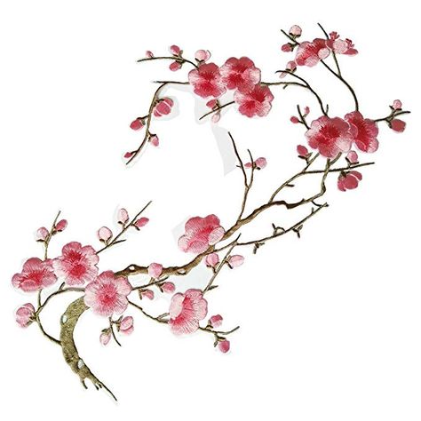 Chinese Tree, Asian Flowers, Chinese Flower, Chinese Pattern, Pear Blossom, Chinese Embroidery, Iron On Letters, Iron On Embroidery, Blooming Trees