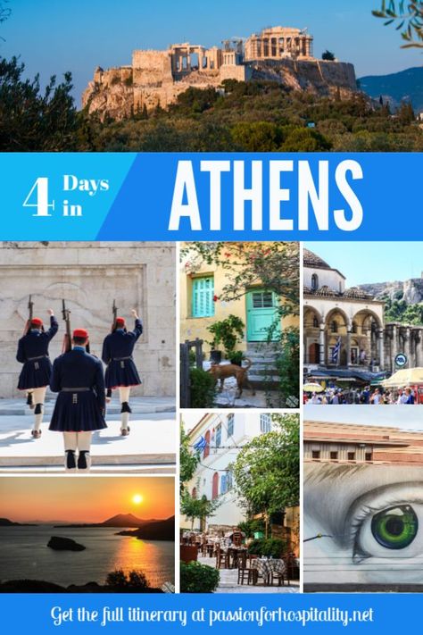 How to spend 4 days in Athens itinerary. Everything you need to know about Athens, Greece and beyond. Backpacking Italy, Athens Itinerary, Athens Travel, Eastern Europe Travel, Greece Travel Guide, Europe Trip Itinerary, Visiting Greece, The Number 1, Europe Travel Tips