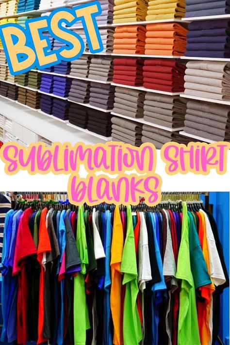 Regardless of whether or not you're doing your first project or your 100th, finding the best sublimation shirt blanks is definitely a priority. And getting the right blank t-shirts for sublimation printing can be make-or-break your whole project - every time. Tshirt Printing Business, T Shirt Printing Machine, Sublimation Ideas Projects Inspiration, Sublimation Shirt, Tshirt Printing Design, Blank T Shirts, Sublime Shirt, Sublimation Blanks, Cricut Craft Room