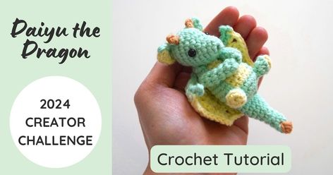 Dragon Crochet, Crochet Dragon Pattern, Keychain Pattern, Crochet Dinosaur, 2024 Year, Adornos Halloween, Free Pdf Pattern, Crochet Dragon, Amigurumi Tutorial