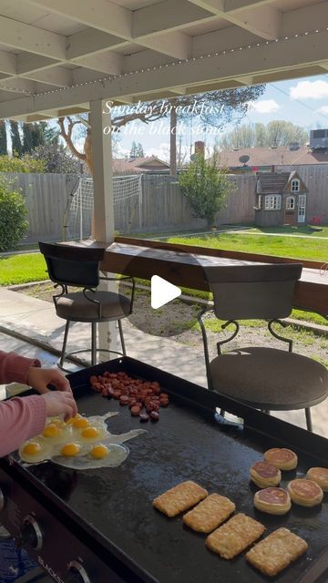 Arielle on Instagram: "Sunday breakfast outside on the blackstone is where it’s at 🫶🏼   #blackstone #blackstonegriddle #breakfastoutside #outdoorcooking #blackstonerecipes #breakfastontheblackstone #flatgrill #breakfasttacos #motherhood #relatablemom #sahm #momlife #sundayvibes" Breakfast Outside, Relatable Mom, Blackstone Griddle, Sunday Breakfast, Breakfast Tacos, Cooked Breakfast, Black Stone, Outdoor Cooking, Grilling