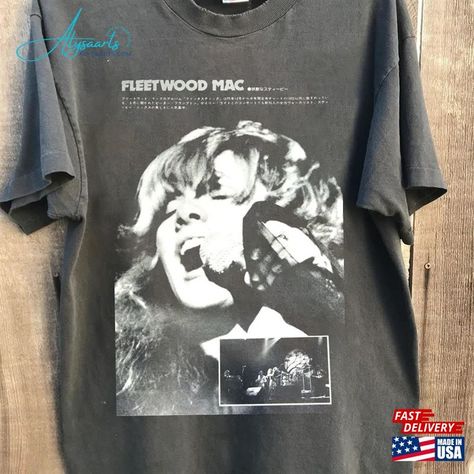 Fleetwood Mac T-Shirt Shirt 90S Unisex Classic Check more at https://alysaarts.com/product/fleetwood-mac-t-shirt-shirt-90s-unisex-classic/ Fleetwood Mac Merch, Fleetwood Mac Tee, Fleetwood Mac Band, Fleetwood Mac Shirt, 90s Hoodie, Music Shirts, Band Music, Aesthetic Shirts, Fleetwood Mac