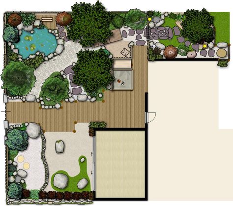 Jardin Zen Interior, Modern Japanese Garden, Japanese Inspired Garden, Small Japanese Garden, Japanese Garden Landscape, Backyard Layout, Garden Site, Zen Garden Design, Japanese Zen Garden