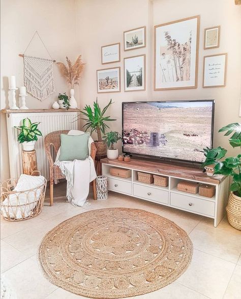 Bohemian Neutral Living Room, Beige Living Rooms, Living Room Decor Inspiration, Cozy Room Decor, Ideas Living Room, Living Room Decor Cozy, Living Room Decor Modern, Living Room Decoration, Decor Home Living Room