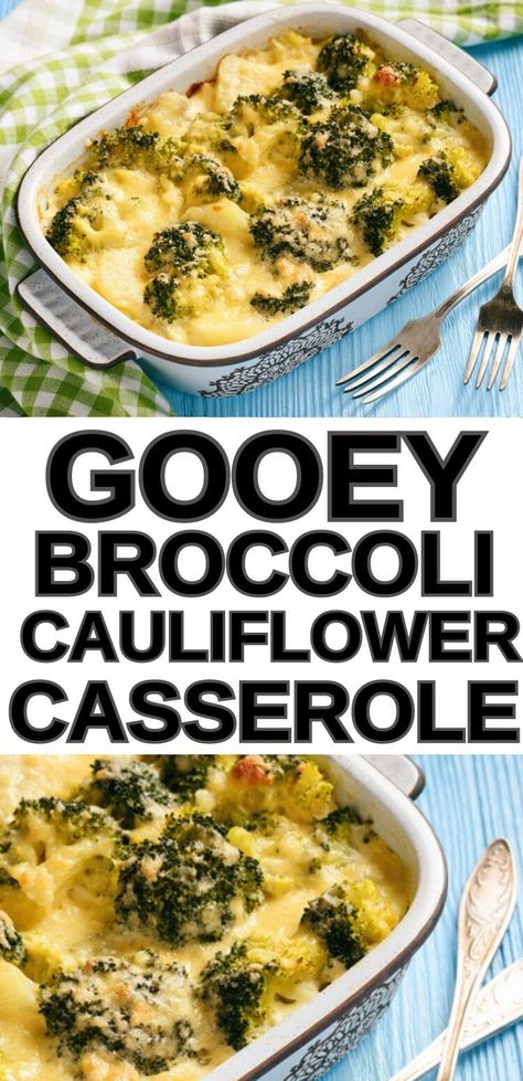 Need the prefect side dish? You found it. This Gooey & Cheesy Broccoli Cauliflower Casserole is the perfect vegetable side dish for any gathering and just as easy to make for a weeknight meal. This Broccoli Casserole is a family friendly healthy side dish that tastes indulgent with broccoli and cauliflower swimming in a quick & easy homemade cheese sauce and then baked in the oven. One of the best vegetable sides dishes you'll ever make. Side Dishes Broccoli, Cheesy Broccoli Cauliflower Casserole, Vegetable Sides Dishes, Broccoli And Cauliflower Casserole, Cheesy Broccoli Cauliflower, Easy Homemade Cheese, Cheesy Casserole Recipes, Broccoli Cauliflower Casserole, Low Carb Side Dish