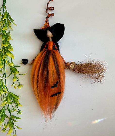 #witches #pagan #greenwitch #hedgewitch #spells #woollywitches #woolwitch #felt #magic #gifts #handmade #needlefelted #wool #pagan #halloween #witchdecor #decorations #fimoclsy #fimosculpture #crafts #ukbased #whitewitch #witchdoll #handmadedolls #needlefelting #woollywitches #woollywitch Pagan Halloween, Autumn Witch, Hedge Witch, Witch Doll, White Witch, Witch Decor, Green Witch, Needle Felted, Dolls Handmade